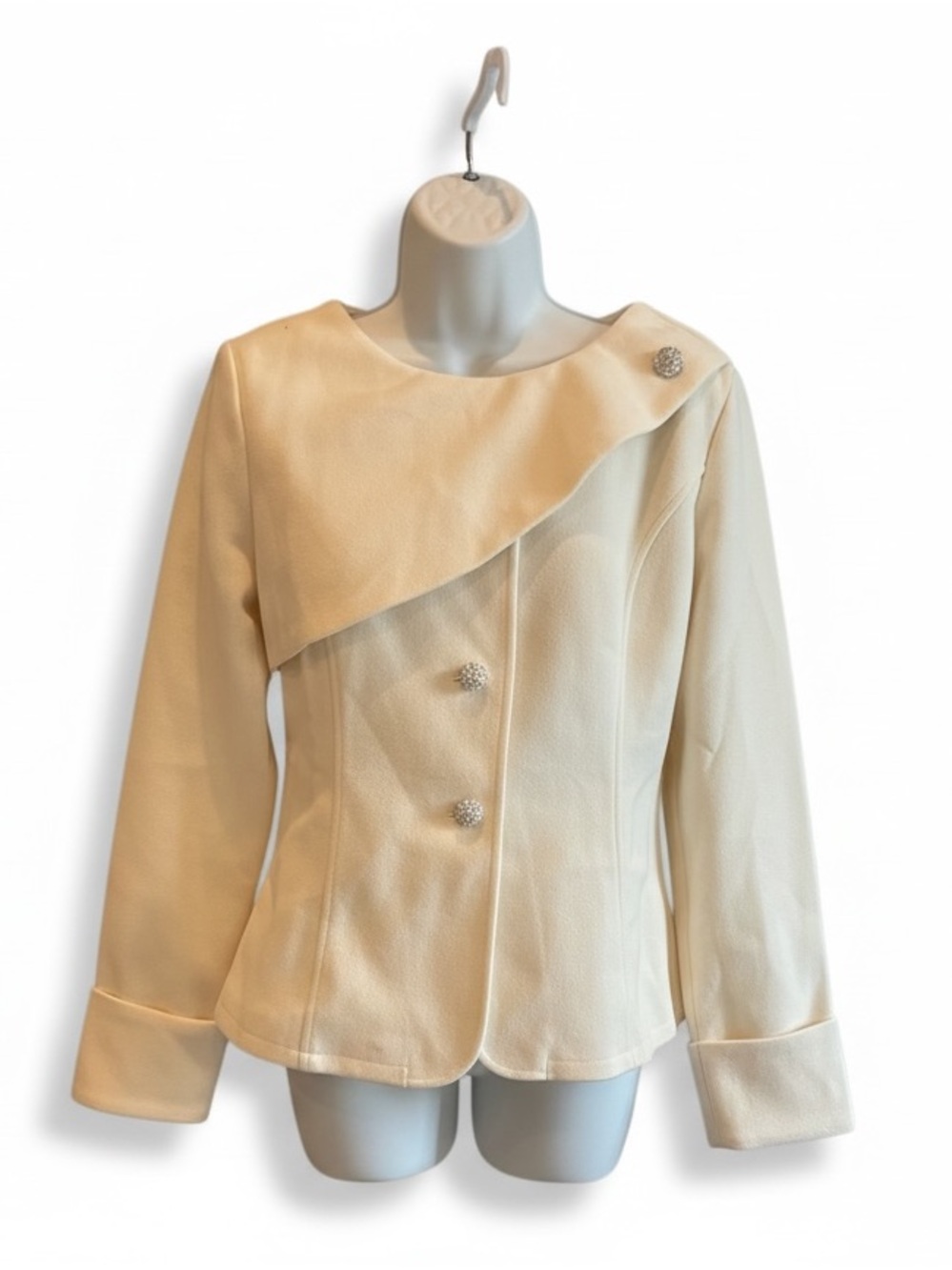 NWT Elegant Off-White Structured Jacket – Size M